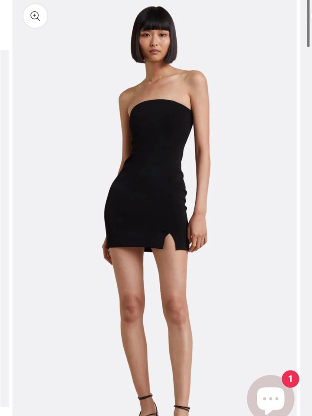 bec + bridge Karina Strapless Split Mini Dress - US 2